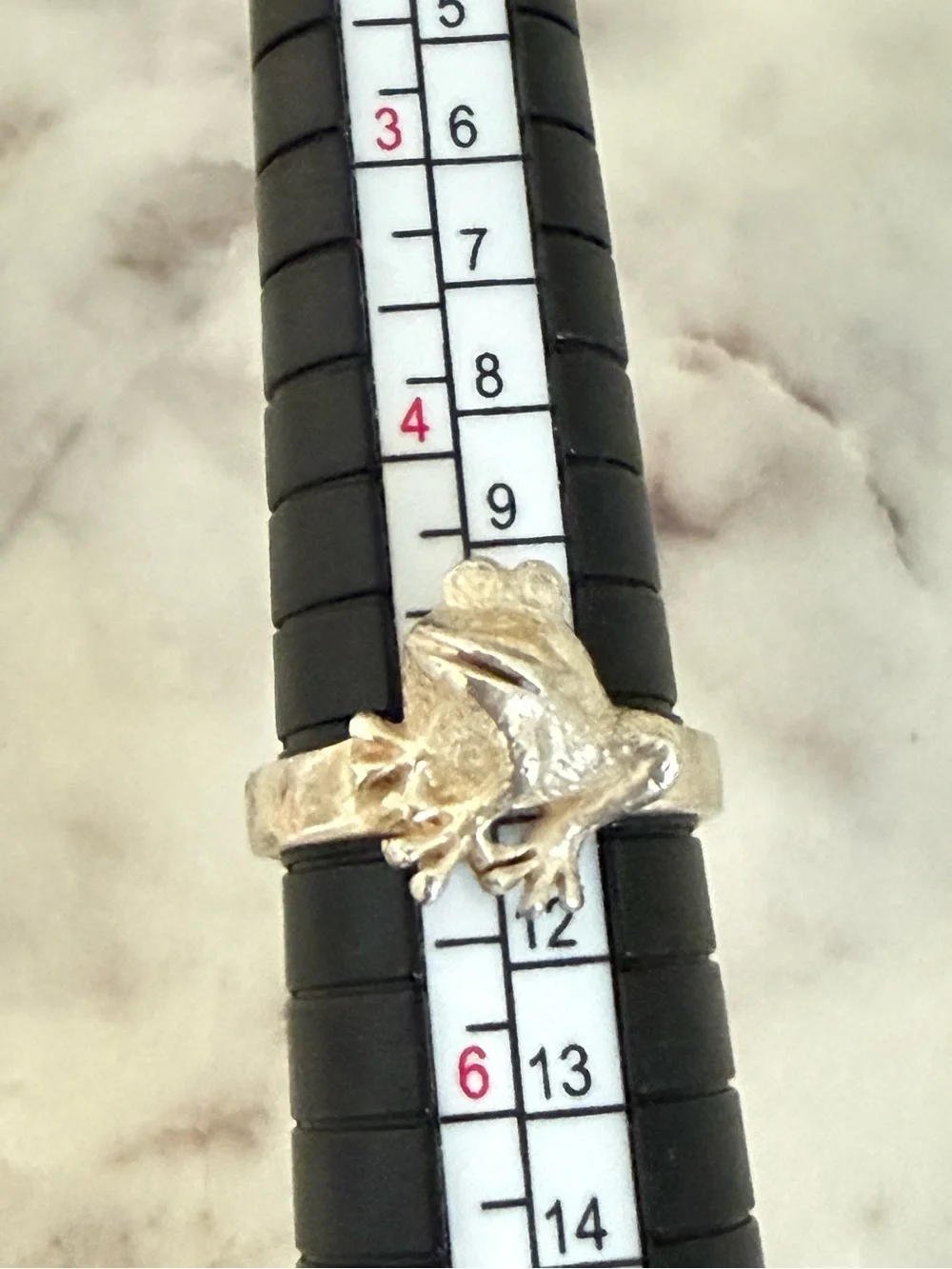 Vintage Sterling Silver Frog Ring